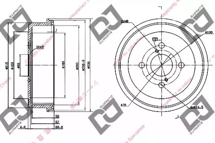 Тормозный барабан DJ PARTS BR1083